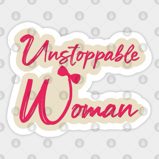 Unstoppable Woman Sticker by sarahnash